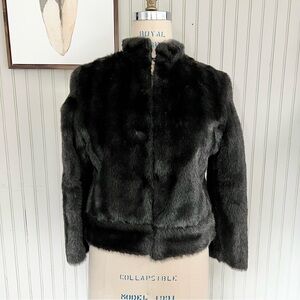 Fur Cropped Black Jacket